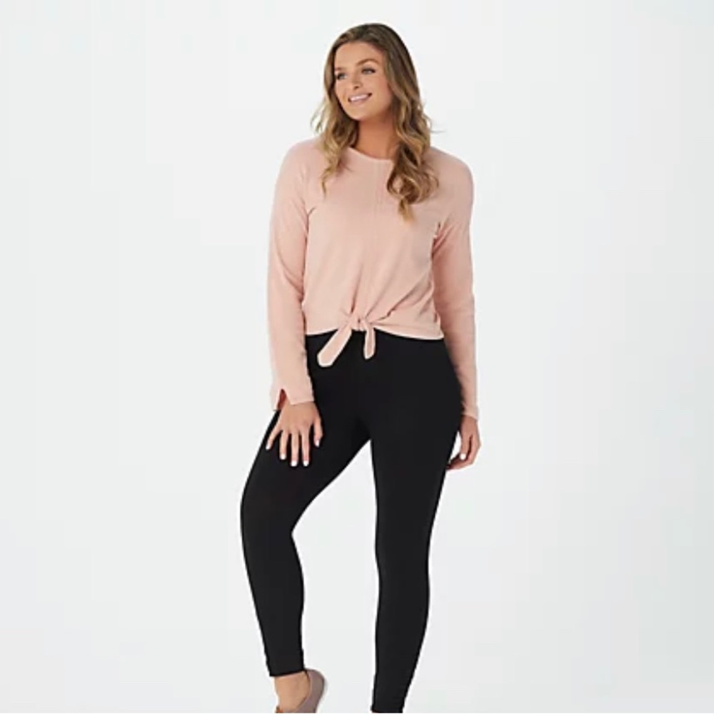 barefoot dreams crew with tie at waist